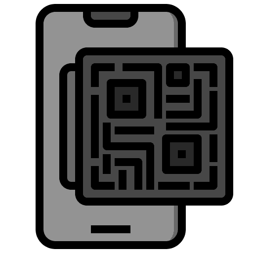 Qr code ui mobile communications icon