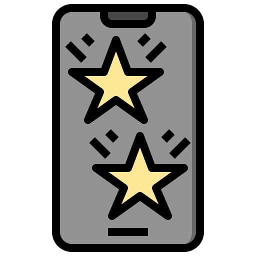 Smartphone marketing rating smartphone icon