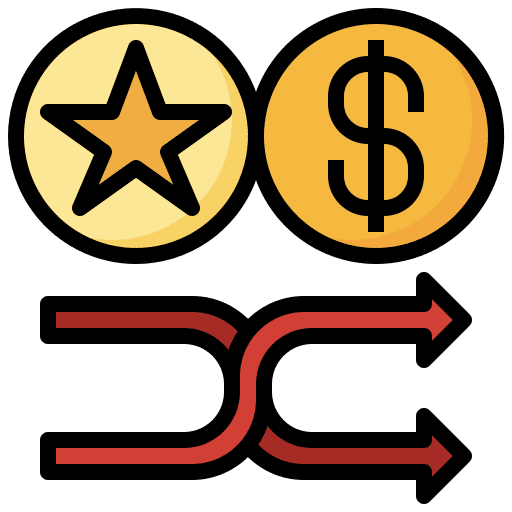 Transfer dollar change business and finance icon