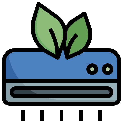 Eco air conditioner mode heating icon