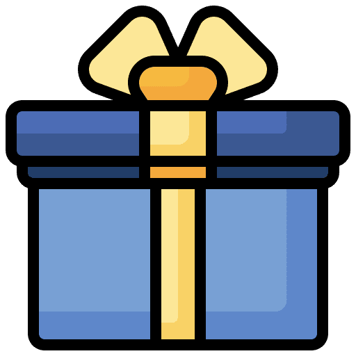 Gift birthday and party christmas present icon