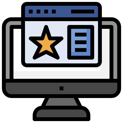 Website computer starred website icon