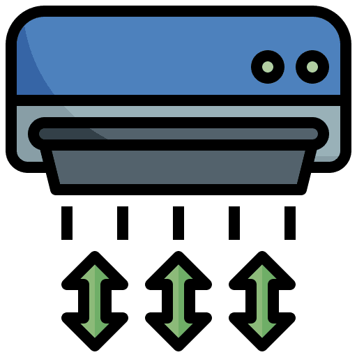 Swing refreshing air conditioning heating icon Swing refreshing air conditioning heating icon