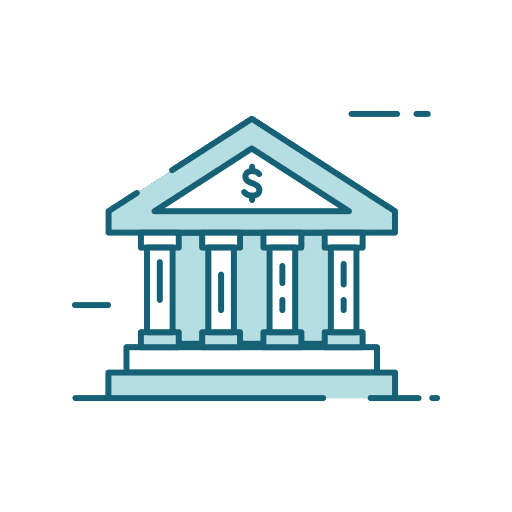 Bank saving loan finance icon Bank saving loan finance icon