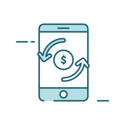 Money exchange online banking cash business icon