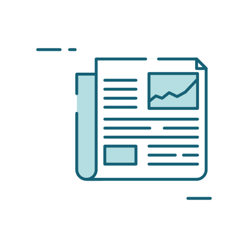 Newspaper finance newspaper business icon