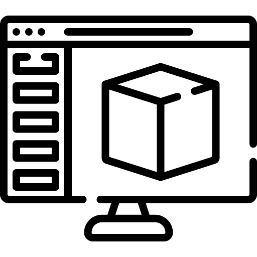 3d modeling software architecture computer icon