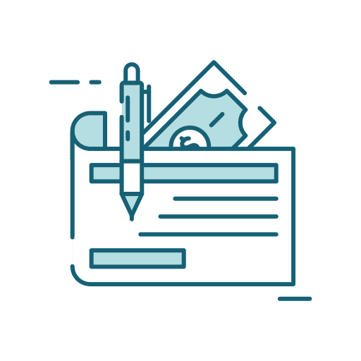 Check book check book business money icon Check book check book business money icon