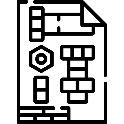 Technical drawing document engineering technical drawing icon