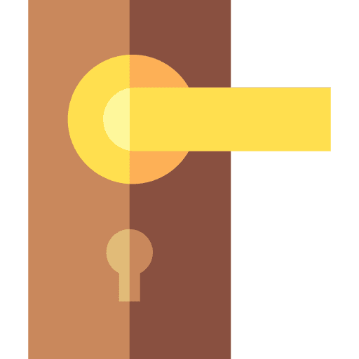 Door knob furniture and household doors door knocker icon