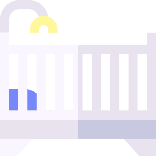 Cradle crib kid and baby furniture and household icon Cradle crib kid and baby furniture and household icon