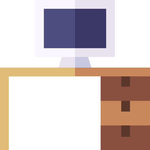 Desk furniture and household office classroom icon Desk furniture and household office classroom icon