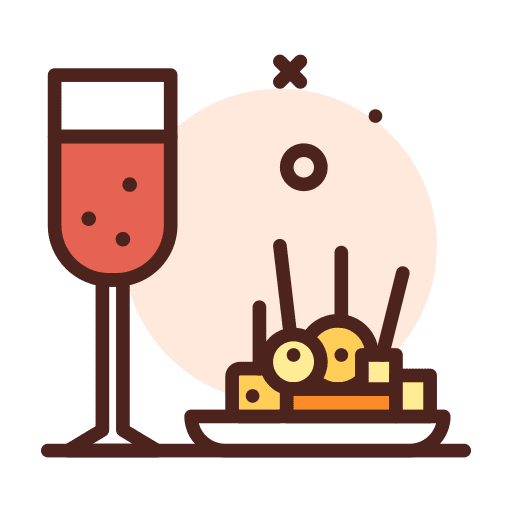 Brunch food and restaurant meal tasting icon