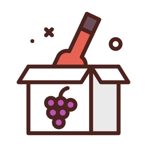 Wine box wine box gift food and restaurant icon