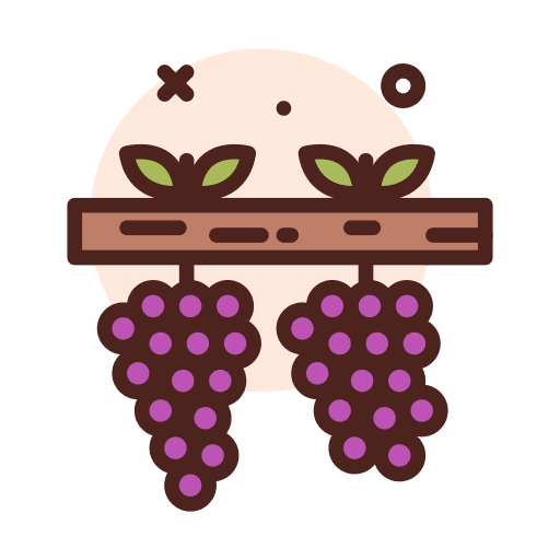 Grapes fruit hang food and restaurant icon Grapes fruit hang food and restaurant icon