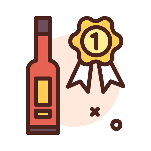 Wine premium food and restaurant first place icon Wine premium food and restaurant first place icon
