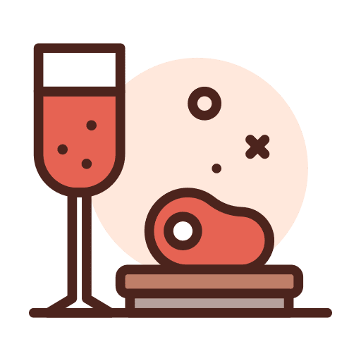 Meat meat taste wine icon Meat meat taste wine icon