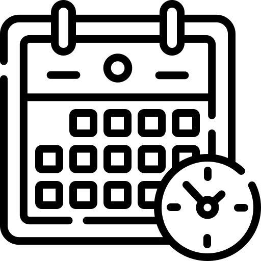 Calendar planning clock schedule icon