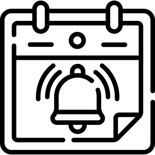 Notification calendar bell time and date icon Notification calendar bell time and date icon