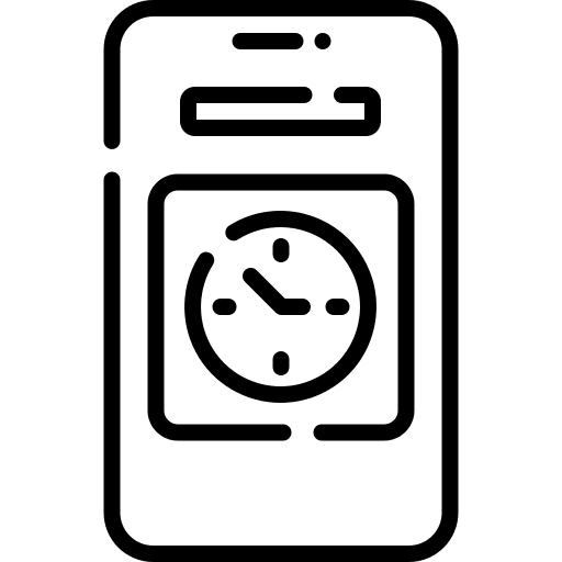 Time mobile phone technology smartphone icon Time mobile phone technology smartphone icon
