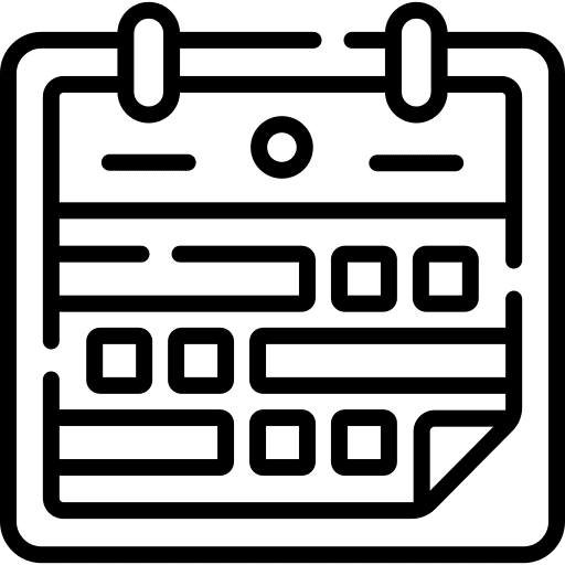 Week timeline calendar schedule icon Week timeline calendar schedule icon