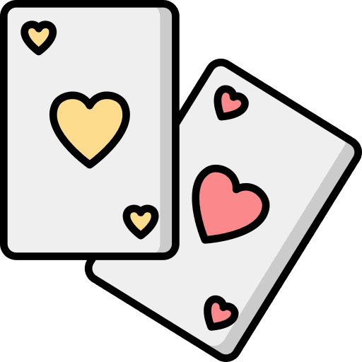 Playing casino card game hobbies and free time icon Playing casino card game hobbies and free time icon