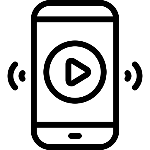 Smartphone play button electronics streaming icon