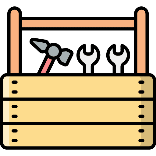 Tool box repair kit hammer troubleshoot icon Tool box repair kit hammer troubleshoot icon
