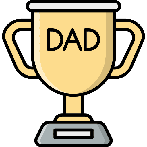 Trophy reward cup best dad icon Trophy reward cup best dad icon