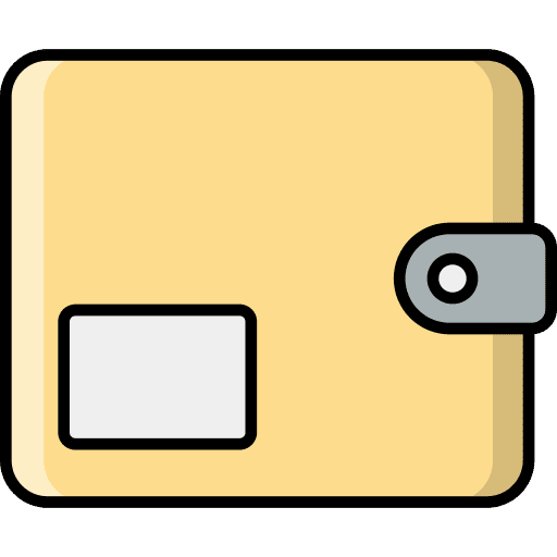 Wallet cash bill purse icon Wallet cash bill purse icon
