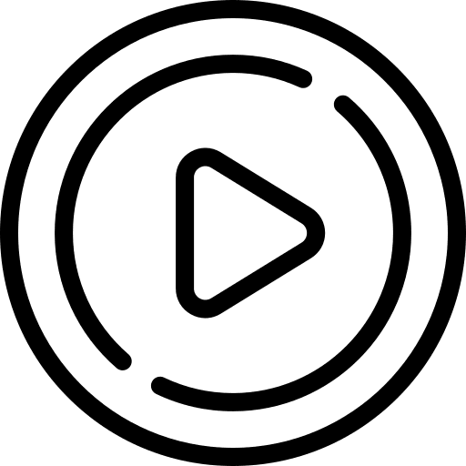 Play button video player music player movie icon