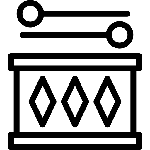 Drum percussion instrument music and multimedia drum icon Drum percussion instrument music and multimedia drum icon