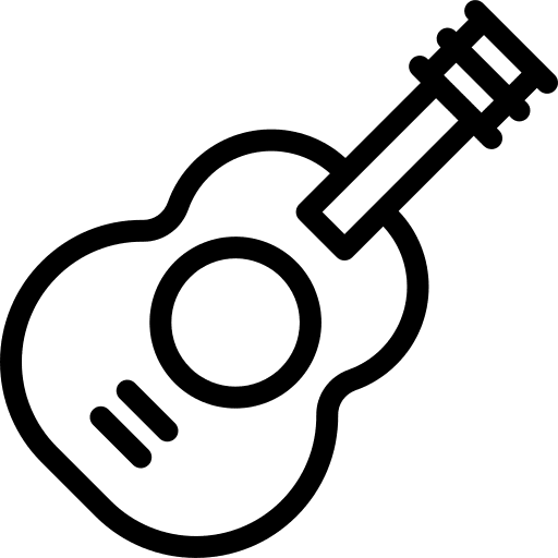 Guitar orchestra acoustic music instrument icon Guitar orchestra acoustic music instrument icon