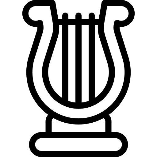 Lyre orchestra musical instrument music and multimedia icon Lyre orchestra musical instrument music and multimedia icon