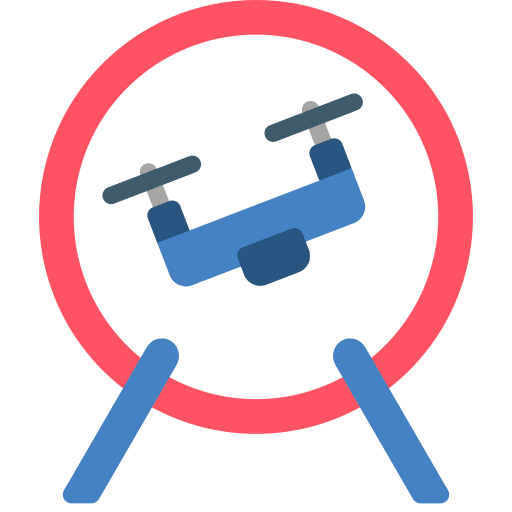 Drone device technology target icon Drone device technology target icon