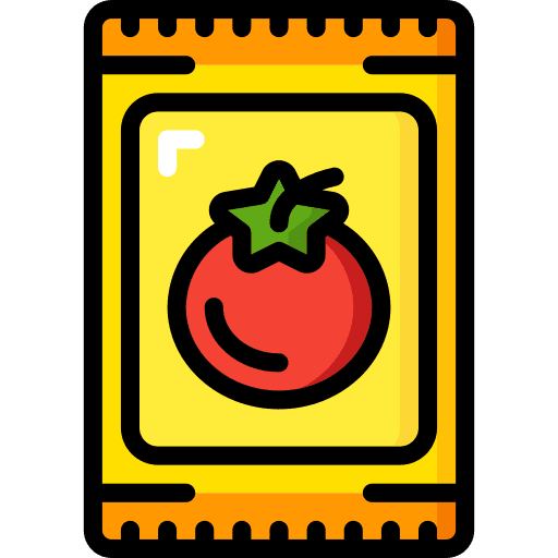 Packet fruit food seeds icon