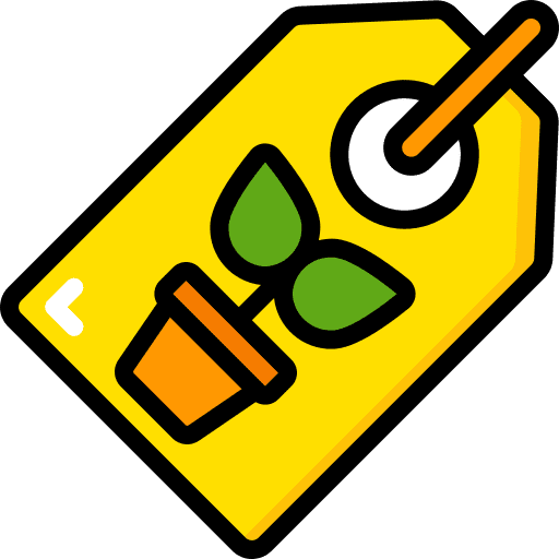 Tag gardening tag pot icon