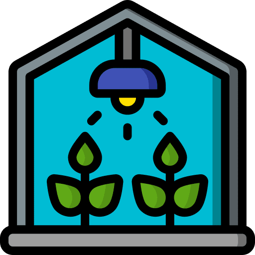 Greenhouse nature watering irrigation icon