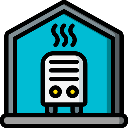 Greenhouse temperature agriculture heater icon