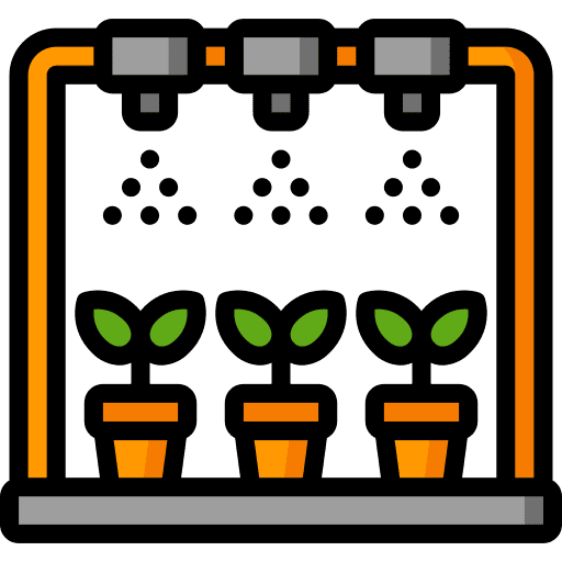 Irrigation system water droplet irrigation system farming and gardening icon