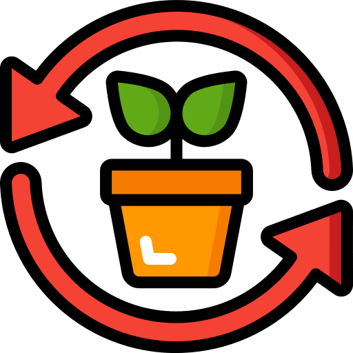 Plant reload ecology recycling icon
