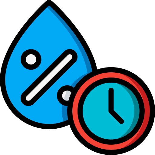 Water droplet water droplet watering clock icon