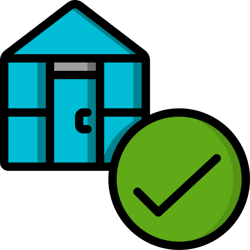 Greenhouse farming and gardening garden approve icon