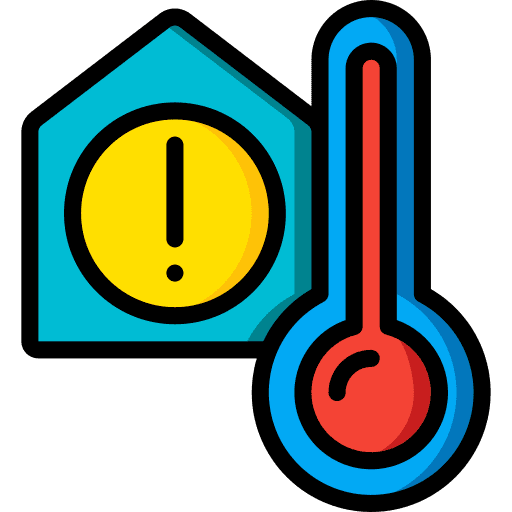 Greenhouse greenhouse heat alert icon