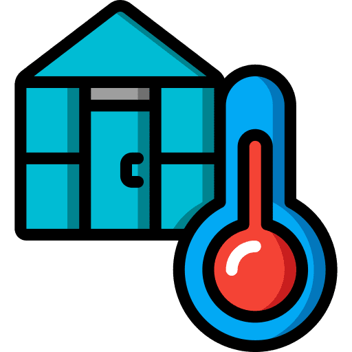 Greenhouse heat garden cultivation icon
