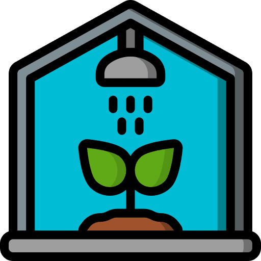 Greenhouse irrigation system watering electronics icon