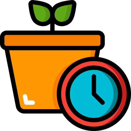 Growing plant clock maturity growing plant icon
