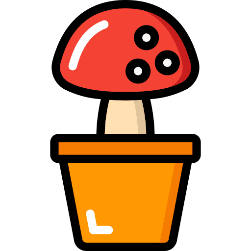 Mushroom diet vegan farming and gardening icon