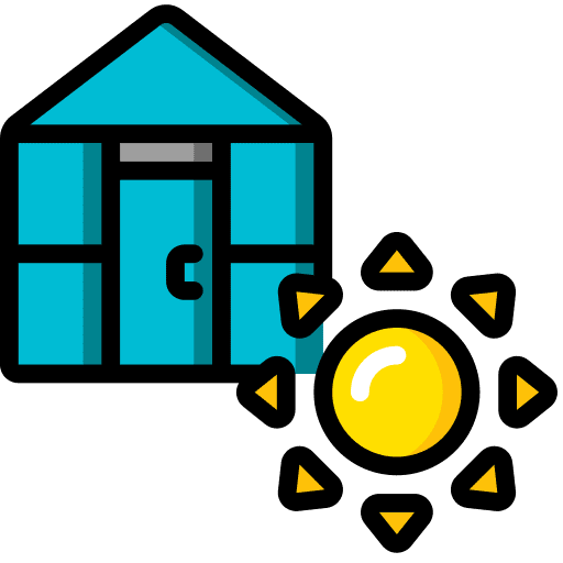 Greenhouse farming farming and gardening green home icon