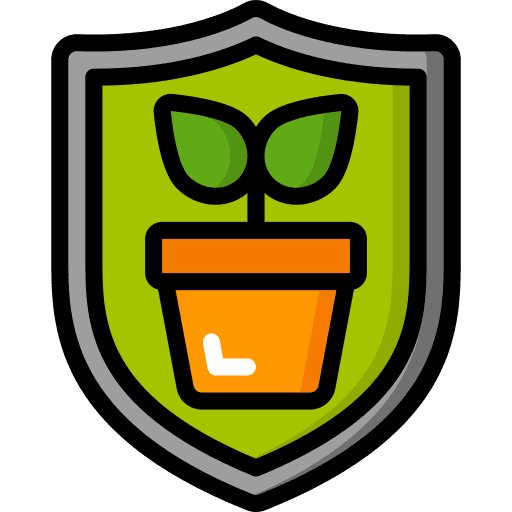 Shield protect save the planet plant icon